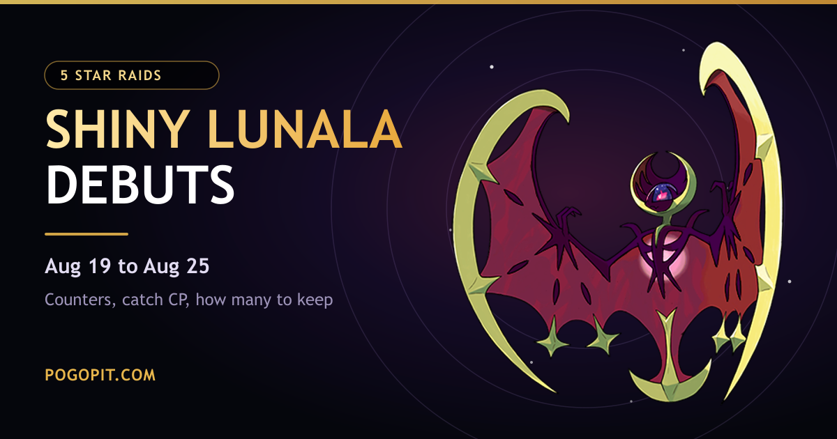 Shiny Lunala Debuts in Raids: Counters, Catch CP, and How Many to Keep