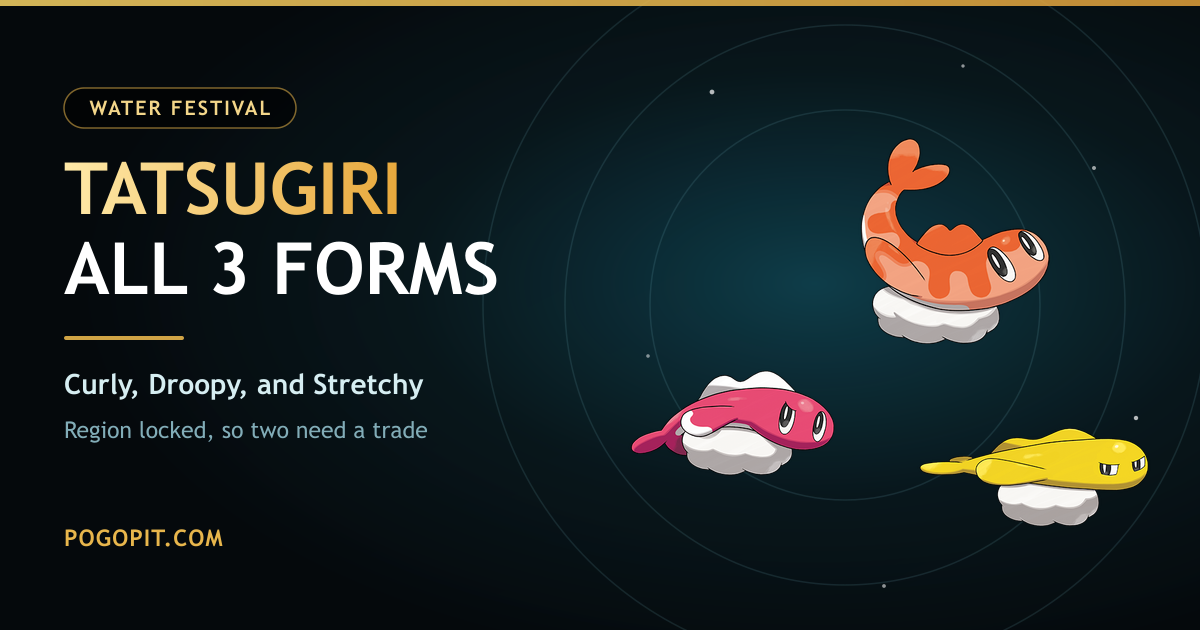 Tatsugiri Forms in Pokemon GO: How to Get Curly, Droopy, and Stretchy